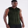 NELEUS Men's Workout Tank Tops Sleeveless Running Shirts with Hoodie,5098,3 Pack,Black/Olive Green/Blue,2XL view 2
