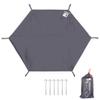 Hikeman Hexagonal Tent Footprint,1-4 Person Ultralight Waterproof Tent Tarp Ground Sheet Mat with 6 Tent Stakes for Camping Hiking Picnic Backpacking(M) view 1
