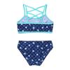 FEESHOW Girls Mermaid Swimsuit Two Piece Tankini Swimwear Bathing Suit Starfish Top with Bottom Set Dark Blue 3-4 view 2