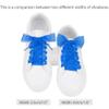 Allegra K 2 Pairs Flat Snow Yarn Shoelaces 2.5cm/4cm Wide Transparent Shoe Laces for Sneakers 100cm/39 Royal Blue view 2