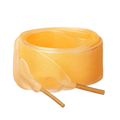 Allegra K 2 Pairs Flat Snow Yarn Shoelaces 2.5cm/4cm Wide Transparent Shoe Laces for Sneakers 100cm/39 Pumpkin Color