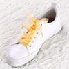 Allegra K 2 Pairs Flat Snow Yarn Shoelaces 2.5cm/4cm Wide Transparent Shoe Laces for Sneakers 100cm/39 Pumpkin Color view 2