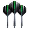 RED DRAGON Hardcore Green Flash Design Flights and VRX Stems Combo Pack view 3