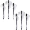 RED DRAGON Hardcore Silver Flash Design Flights and VRX Stems Combo Pack view 2