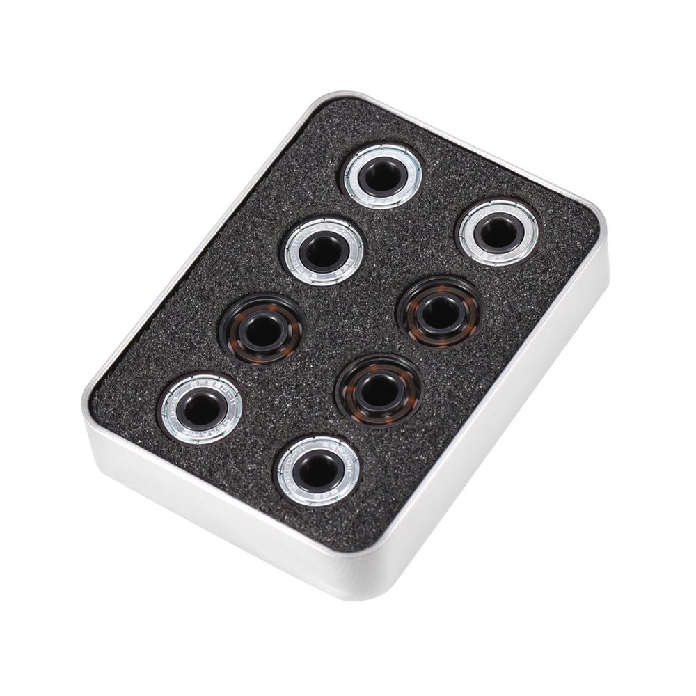 SALUTUYA 16pcs/Set Inline Roller Skate,High Speed 608 Bearings Single-Side Ceramic Balls Miniature Bearing Miniature Deep Bearings,for Sports Skateboards