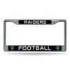 Rico Industries NFL Las Vegas Raiders Unisex Standard Chrome License Plate Frame, Silver, 6 x 12.25-inches view 1