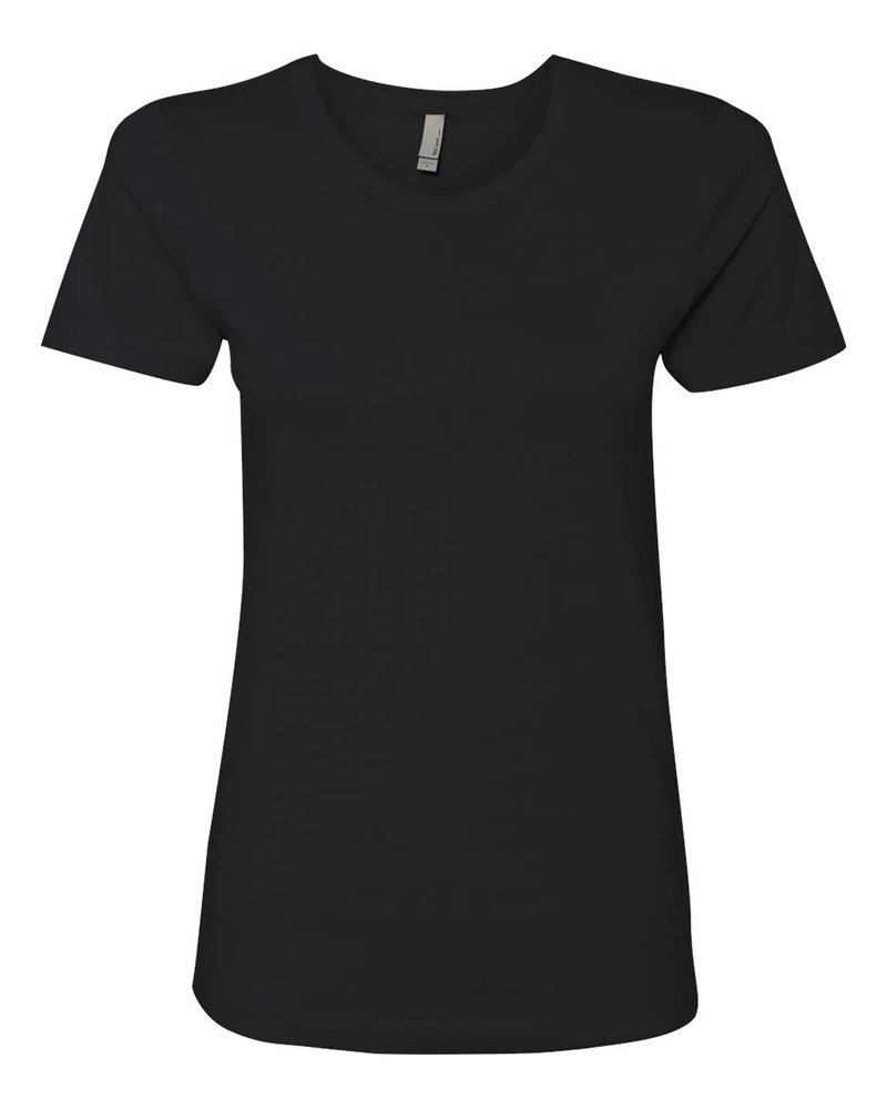Next Level Women?s Cotton Short Sleeve Boyfriend Crew, XL, Black