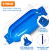 2 Pack Boat Fenders, 23" x 6.5", Inflatable Dock Bumpers with Pump, Marine Buoys for Docking, Pontoons, Boat Accessories, Blue view 3