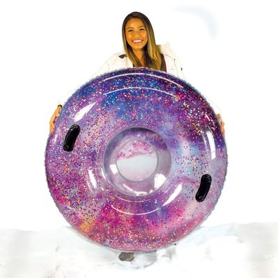Snowcandy Glitter Galaxy Deep Space Jumbo 48" Snow Tube Large Multi Color Plastic