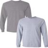 Gildan Men's Heavy Cotton Long Sleeve T-Shirt, Style G5400, Pack of 2 Small Graphite Heather-Sportgrey view 1