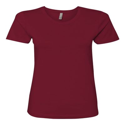 Next Level Women?s Cotton Short Sleeve Boyfriend Crew, XS, Cardinal