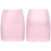 Alvivi Women's Elastic Waist Half Slip Underskirt Short Mini Skirt Slit Lace Trim Skirts Nylon Essentials Half Slip Light Pink OneSize view 1
