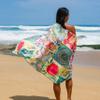 Quick Dry Towel Extra Large Waffle 78x35 Inch - Microfiber Beach Towel - Perfect for Beach, Travel, Swimming, Pool, Yoga, Hiking, Camping - Lightweight, Fast Drying, Compact for Adults (Blossom) view 2