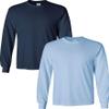 Gildan Men's Heavy Cotton Long Sleeve T-Shirt, Style G5400, 2 Packs XL Navy-Light Blue view 1