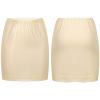 Alvivi Women's Elastic Waist Half Slip Underskirt Short Mini Skirt Slit Lace Trim Skirts Nylon Essentials Half Slip Nude OneSize view 1
