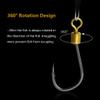 Dyxssm Fishing Hooks and Leader, Fishing Rigs Hook Line Stainless Steel Fishing Rigging Wire Hooks (4#, Style-A: 1 Hook rig) view 4
