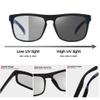 HCYCFY Photochromic Polarized Driving Sunglasses Men Square Matte Frame Eyewear Outdoor Sport Cycling UV Protection Glasses(Black Frame/Photochromic Lens) view 3
