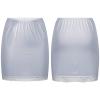 Alvivi Women's Elastic Waist Half Slip Underskirt Short Mini Skirt Slit Lace Trim Skirts Nylon Essentials Half Slip Grey OneSize view 1