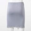 Alvivi Women's Elastic Waist Half Slip Underskirt Short Mini Skirt Slit Lace Trim Skirts Nylon Essentials Half Slip Grey OneSize view 2