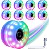 Tanzfrosch 8 Pack Roller Skate Wheels with Bearings Installed Quad Light Up Wheels for Double Row Skating and Skateboard 82A 32mm x 58mm view 1