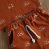 Hnyenmcko Toddler Baby Boys Girls Summer 2Pcs Set Sun Rise Print Sleeveless Vest Tops + Pockets Shorts Sets (Brown, 18-24 Months) view 4