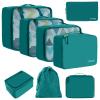 BAGAIL 8 Set Packing Cubes Luggage Packing Organizers for Travel Accessories-Aqua Color view 1