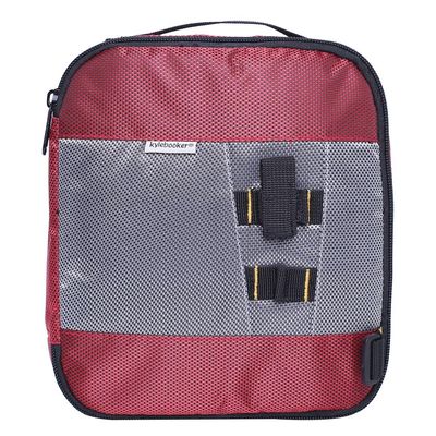 Kylebooker Soft Plastic Bait Storage Binders Organizer Saltwater Fishing Lure Leader Wallet Tackle Binder Bag (Red)