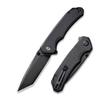CIVIVI Brazen Folding Pocket Knife,3.5-Inch Tanto D2 Plain Blade,G-10 Outdoor Camping Hiking Knife with Thumb Studs and Flipper opener,Unique Tool Gift for EDC Men Women C2023C (Black) view 1