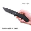 CIVIVI Brazen Folding Pocket Knife,3.5-Inch Tanto D2 Plain Blade,G-10 Outdoor Camping Hiking Knife with Thumb Studs and Flipper opener,Unique Tool Gift for EDC Men Women C2023C (Black) view 4
