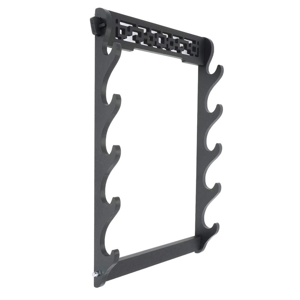 Sword Holder Wall Mount Hollow Out Pattern Sword Display Stand for Katana Wakizashi and Standard Swords 1-6 Tier,5 Tier
