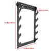 Sword Holder Wall Mount Hollow Out Pattern Sword Display Stand for Katana Wakizashi and Standard Swords 1-6 Tier,5 Tier view 2