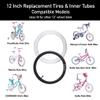 (2 Sets) 12 x 2.125 Kids Bike Replacement White Tires and Tubes - Compatible with Most 12-12.5 Kids Bikes Like RoyalBaby, Schwinn, and Dynacraft - Made from BPA/Latex Free Butyl Rubber view 3