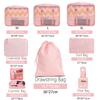 BAGAIL 8 Set Packing Cubes Luggage Packing Organizers for Travel Accessories-White and Pink Stripe view 2
