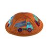 EMANUEL Yair Kippah for Boys Kids Embroidered Trucks Children Yarmulke (Orange YPA-6B, 1) view 2