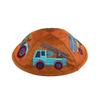 EMANUEL Yair Kippah for Boys Kids Embroidered Trucks Children Yarmulke (Orange YPA-6B, 1) view 4