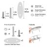 YUSOVE Boat Folding Cleat 4-1/2" 316 Stainless Steel Marine Flip Up Dock Cleat,Pack of 2 view 3
