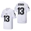 luqiaomaoyi Willie Beamen #13 Jamie Foxx Any Given Sunday Sharks Movie Men Football Jersey Stitched White Size XXL view 1