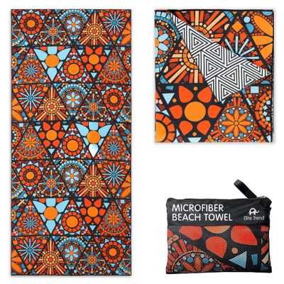 Elite Trend Microfiber Beach Towel Waffle for Adults with Bag - Extra Large 78x35 inch Lightweight Sand Free Quick Dry Towel for Travel, Swimming, Yoga, Camping (Ojoy)