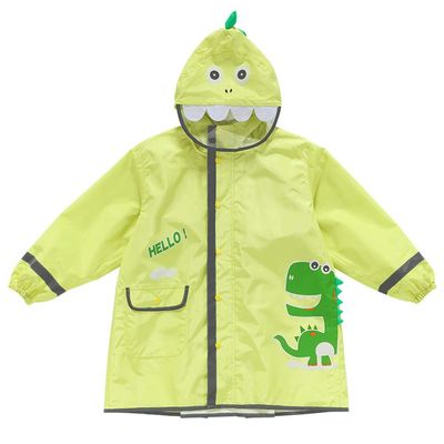 D C.Supernice Kids Rain Ponchos Baby Girls Boys Lightweight Cartoon Dinosaur Raincoat Hooded Waterproof Cape School Jacket Rainwear
