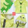 D C.Supernice Kids Rain Ponchos Baby Girls Boys Lightweight Cartoon Dinosaur Raincoat Hooded Waterproof Cape School Jacket Rainwear view 2