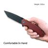 CIVIVI Brazen Folding Pocket Knife,3.5-Inch Tanto D2 Plain Blade,G-10 Outdoor Camping Hiking Knife with Thumb Studs and Flipper opener,Unique Tool Gift for EDC Men Women C2023B (Burgundy) view 4