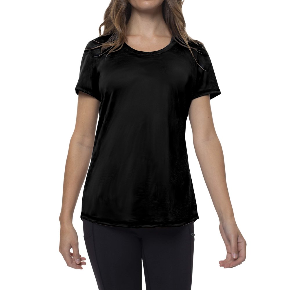 Copper Fit Energy Womens Short Sleeve Workout Tee, Large