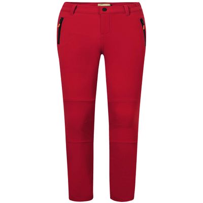 Camii Mia Women's Winter Warm Outdoor Slim Windproof Waterproof Ski Snow Fleece Hiking Pants (36W x 30L, Red)