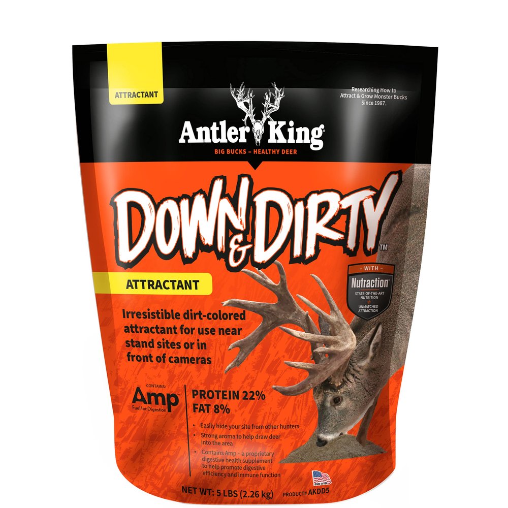 Antler King Down and Dirty Long-Range Dirt-Colored Deer Attractant, 5 lb Bag