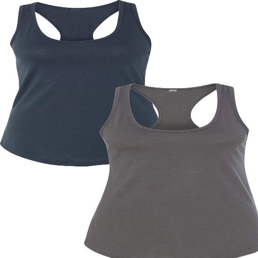 1533 Next Level The Ideal Racerback Tank 2XLIndigo-Dark Grey