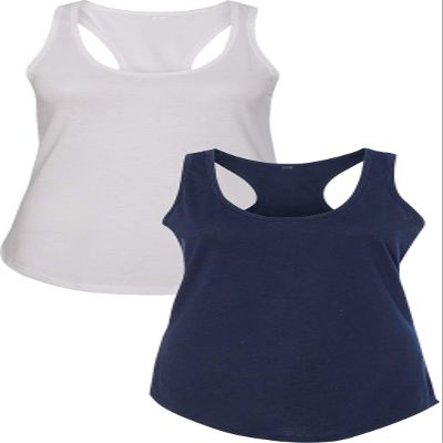 1533 Next Level The Ideal Racerback Tank 2XLWhite-Navy