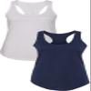1533 Next Level The Ideal Racerback Tank 2XLWhite-Navy view 1