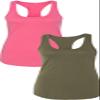 1533 Next Level The Ideal Racerback Tank 2XLPink-Army view 1
