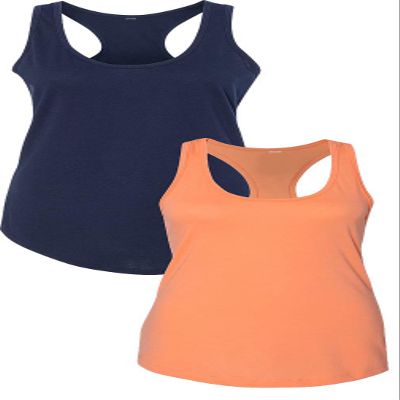 1533 Next Level The Ideal Racerback Tank 2XLNavy-Orange