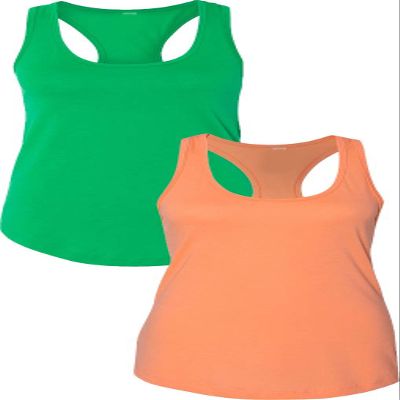 1533 Next Level The Ideal Racerback Tank 2XLGreen-Orange